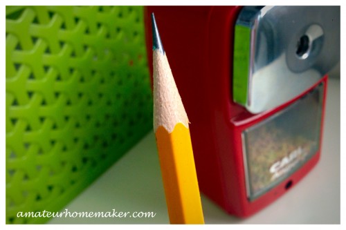 perfectly sharpened pencil