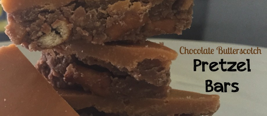 No-Bake Chocolate Butterscotch Pretzel Bars