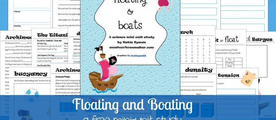 Floating and Boating Unit Study